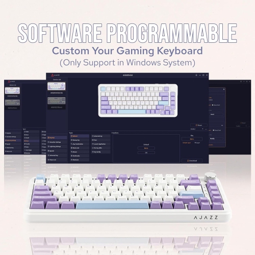 AJAZZ AK820 MAX HE Hall Effect Magnetic Gaming Keyboard, Adjustable Actuation, 8KHz Polling Rate, Wired Rapid Fast Keyboard, Creamy Gasket, RGB