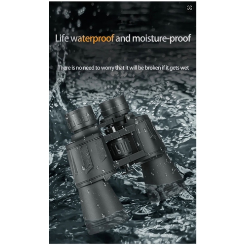 Jumelles haute puissance HD 20 x 50, jumelles étanches compactes professionnelles, jumelles voyage extérieur - Noir