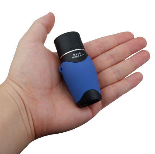 Télescope monoculaire portatif Mini Télescope monoculaire Essential Petit Télescope essentiel pour activités extérieures Petit oeuf en acier - Bleu