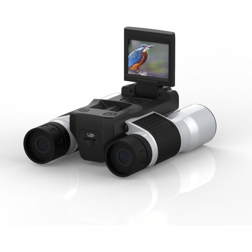 Jumelles numériques 12x32, zoom optique 12x, objectif grand-angle 32&nbsp;mm, écran HD de 2&nbsp;po, conception 2-en-1, caméra télescopique pour