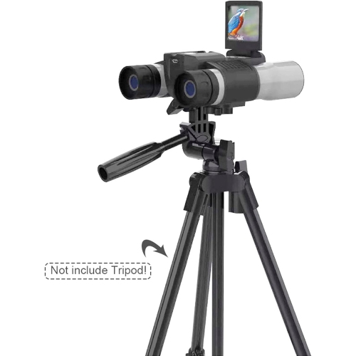 Jumelles numériques 12x32, zoom optique 12x, objectif grand-angle 32&nbsp;mm, écran HD de 2&nbsp;po, conception 2-en-1, caméra télescopique pour