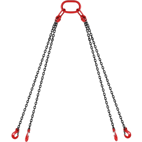 VEVOR 5/16 inch x 10 ft Lifting Chains with Hooks, G80 Engine Chain Hoist Lifts, 11000 lbs/5 Ton Capacity Lifting Sling Chains for Engine Hoist, Lift
