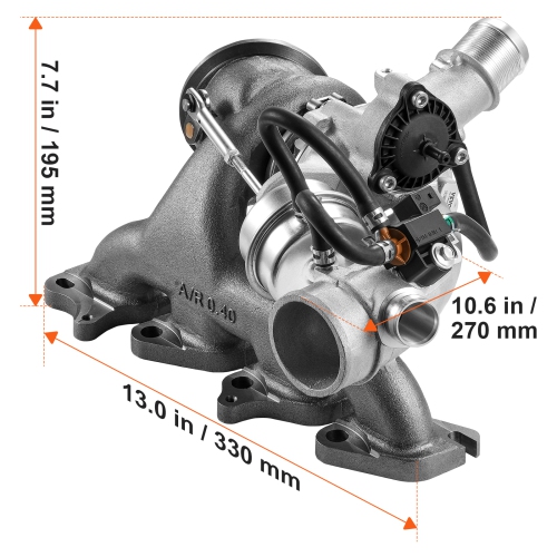 VEVOR 1.4L Complete Turbo Turbocharger Chevy Chevrolet Cruze 2011-2015 with Gasket Kit and Solenoid Valve, Sonic 2012-2020 & Trax 2013-2021 & Buick