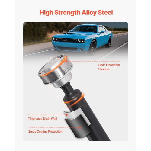 VEVOR 71.7"-73.2" Rear Drive Shaft, Prop Shaft Driveshaft Compatible with 2015-2019 Dodge Challenger V6 3.6L, Replace #976-987 976987 52123974AC