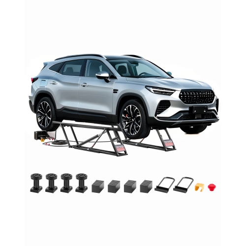 VEVOR  7000 Lbs Capacity Car Lift, Car Lifts for Home, 3-Level Adjustable w 29.4" Lift Height & Remote Control, Auto Lock Portable Car Lift w 4