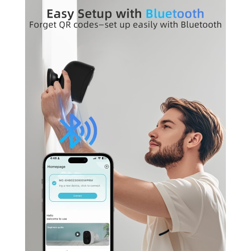 Outdoor wireless surveillance camera, 4MP low power wireless camera wifi surveillance battery camera mobile phone remote wireless monitoring,