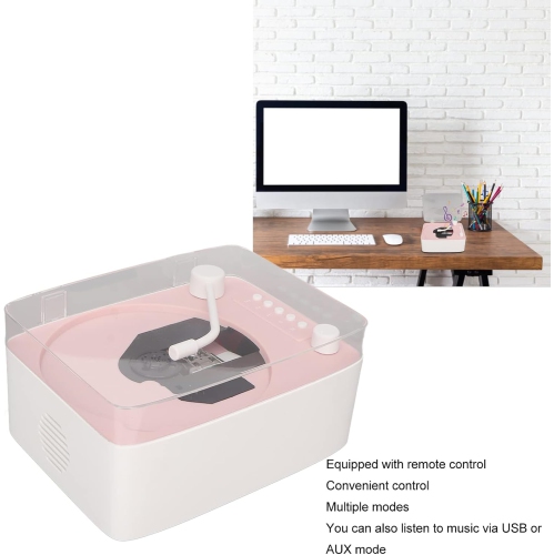 Lecteur CD rétro avec télécommande et haut-parleurs stéréo haute fidélité pour le divertissement et la décoration intérieure