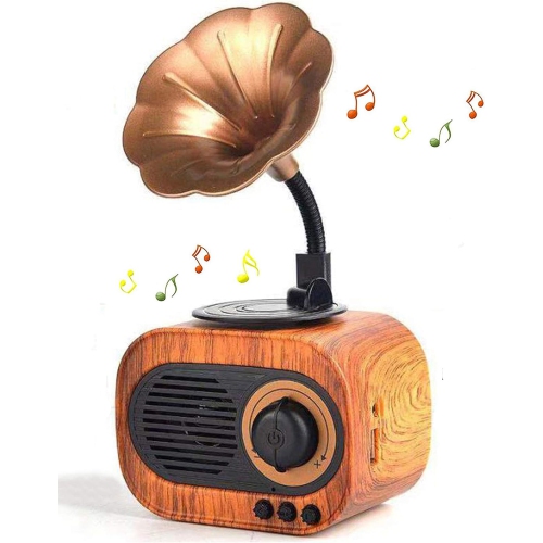 THE WAY  Retro Wireless Speaker Outdoor Speaker Loud Stereo Rechargeable Speaker Built-In Microphone for Home Party Office