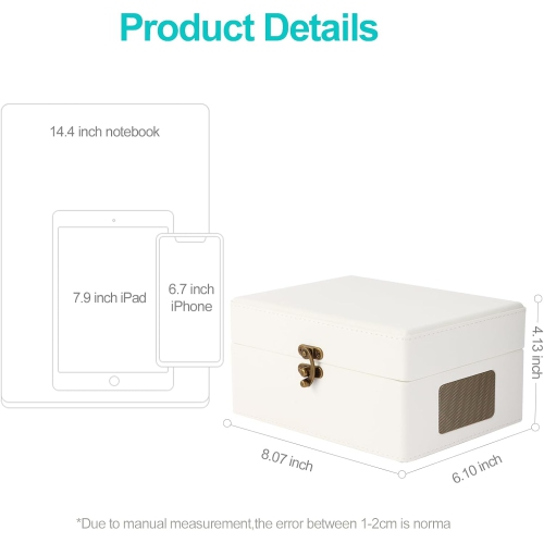 Retro Suitcase CD Player with Bluetooth Rechargeable Desktop CD Player for Gifts