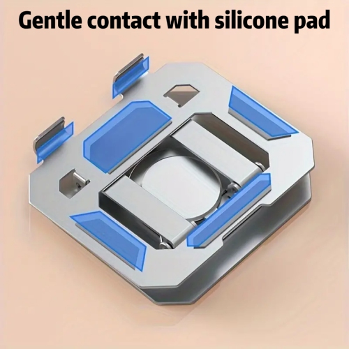 All-metal laptop tablet stand, 360-degree rotatable, stable, lifting and folding desktop suspension stand, height adjustable - black