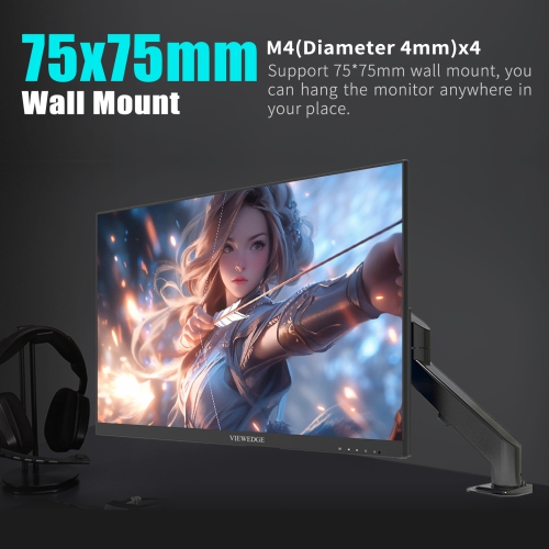 Viewedge 24 Inch Gaming Monitor with 180Hz, VA 1ms, FHD 1080p 100% sRGB, 2 HDMI & 1 DP Port, Support Wall Mounted