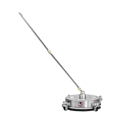 VEVOR 14" Pressure Washer Surface Cleaner, Stainless Steel Pressure Washer Attachments with 4 Wheels, 4000 Max PSI, 1/4 Quick Connector, 2 Spray