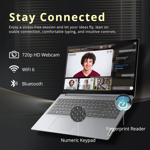 Refurbished - Lenovo Ideapad 1i 15.6" FHD Touchscreen Laptop, Intel i3 1215U, 1TB SSD, 16GB RAM, Intel UHD Graphics, Full Size Keyboard, Windows 11