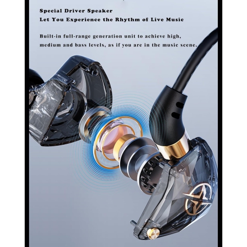 Desktop computer headset in-ear with microphone two-in-one wired gaming dedicated USB dual-plug headset