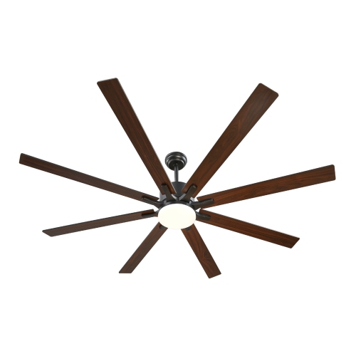 VEVOR 72 Inch Ceiling Fan with Light, 6-Speed Remote Control, Dimmable 3-Color Temperature, Reversible DC Motor, Modern Low Profile Flush Mount Fan