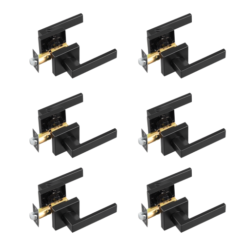 VEVOR  6 Pack Passage Door Handle Door Lever, Left Or Right Handing Lever Non-Locking, 45° Rotation to Open, Universal Square Interior for Hallways
