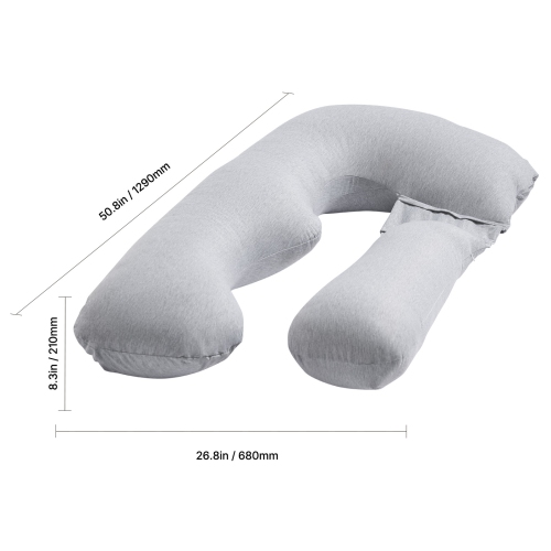 VEVOR U-Shaped Full Body Maternity Pillow for Pregnant Women,Soft and Breathable Pregnant Support Pillows with Removable & Washable Cover,Perfect for