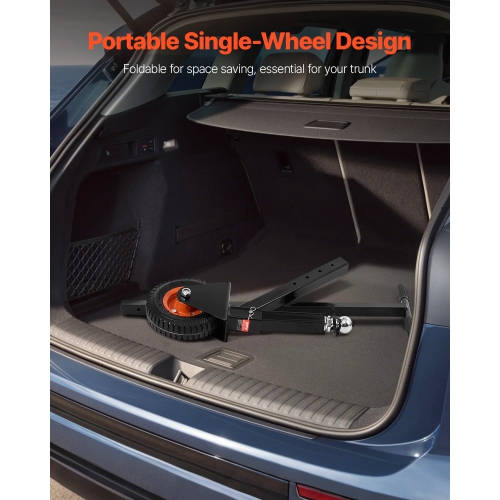 VEVOR 300lbs Trailer Dolly,Tongue Weight Capacity, 16.5 inch and 22 inch Height Adjustable, with 1-7/8 inch and 2 inch Balls, 8.5 inch Pneumatic