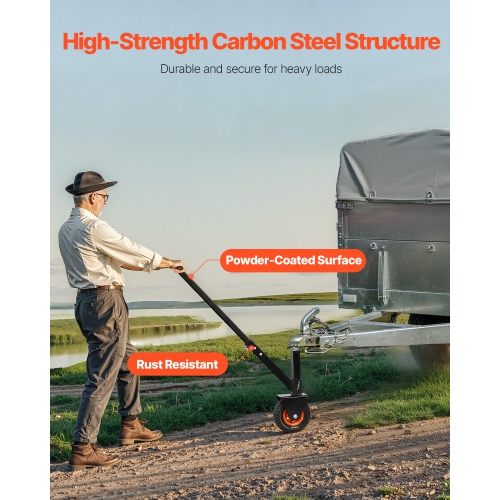 VEVOR 300lbs Trailer Dolly,Tongue Weight Capacity, 16.5 inch and 22 inch Height Adjustable, with 1-7/8 inch and 2 inch Balls, 8.5 inch Pneumatic