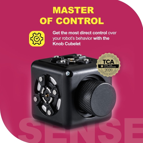 Modular Robotics Knob Cubelet Robot Cube Blocks - STEM Cube for Home and Classroom Robotics - Ages 4+ Years