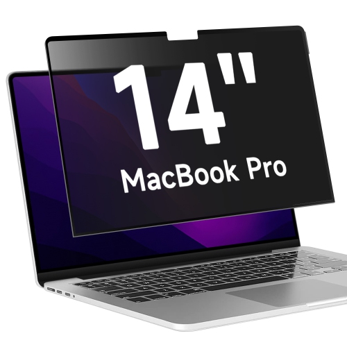 ANTOGOO V Upgrade Privacy Screen Filter Compatible with MacBook Pro 14 Inch, Removable Anti Blue Light Anti Glare Laptop Privacy Filter, No Magnetic