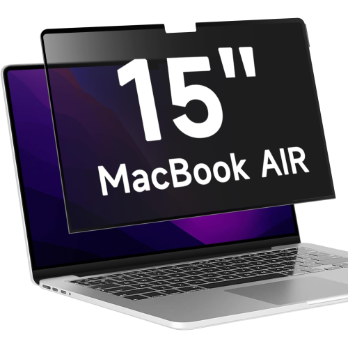 Upgrade Privacy Screen Compatible with ANTOGOO V MacBook Air 15 Inch M2/M3/M4, Removable Anti Blue Light Glare Privacy, No Magnetic No Glue
