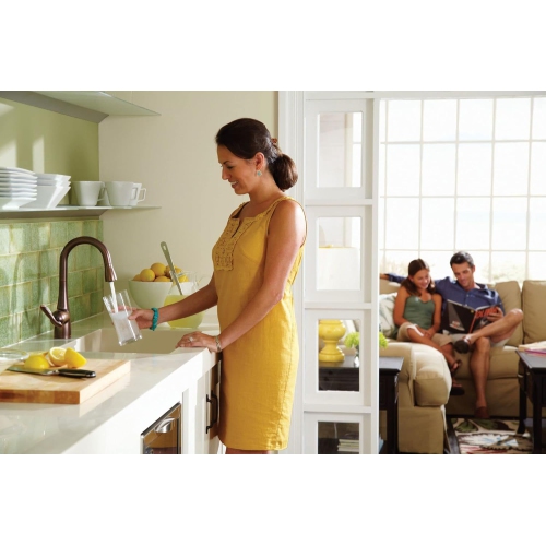 Moen 5995ORB Arbor One Handle High Arc Pulldown Bar Faucet with Reflex, Oil Rubbed Bronze