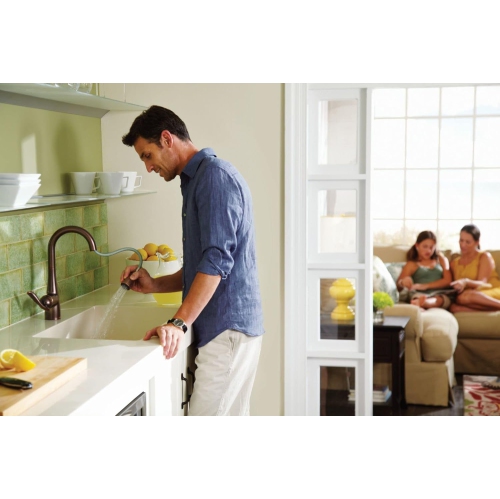 Moen 5995ORB Arbor One Handle High Arc Pulldown Bar Faucet with Reflex, Oil Rubbed Bronze