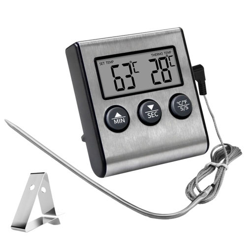 Oven Thermometer, Kitchen Sugar Baked Food Thermometer Timer Alarm Oven Meat Barbecue Electronic Thermometer