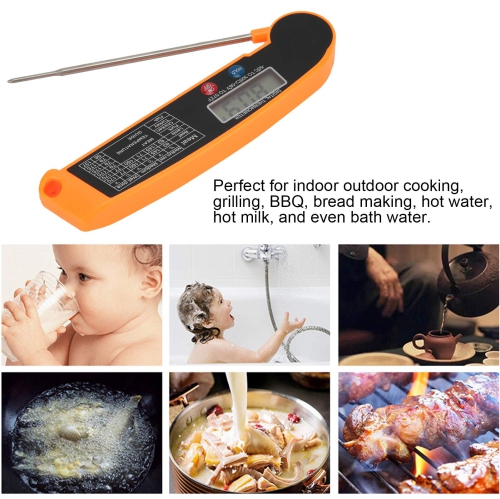 Foldable Digital Thermometer Probe Temperature Kitchen Cooking Food BBQ Meat Jam