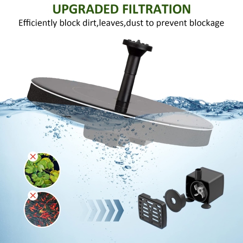 Bird Bath Solar water spray Fountain Solar Water Pump Floating Fountain built-in, Bath,Garden,Pond, Pool,Outdoor