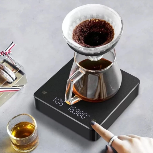 Mini Coffee Scale Timer Rechargeable 3kg/0.1g Espresso Scale Auto Tare LCD
