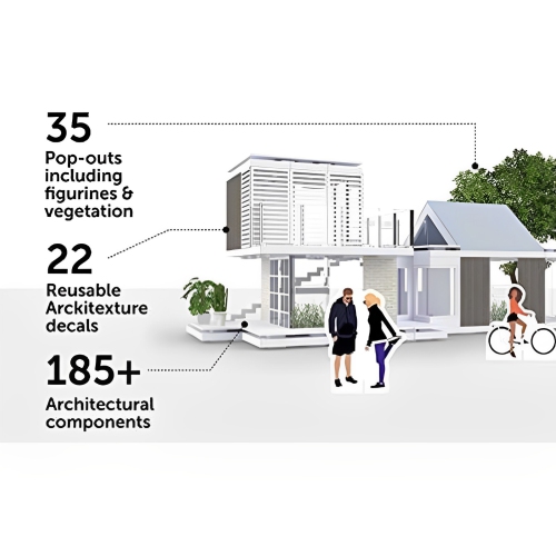Arckit 100 m² Ensemble de blocs de construction, jouet éducatif STIM, maison miniature, architecture pour enfants, cadeau unique pour adultes et