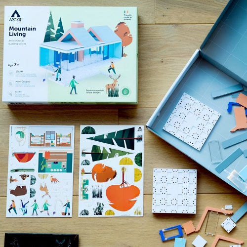 Arckit Mountain Living Building Blocks Kit, STEM Educational Toy, Miniature House Kit Model House, Architecture for Kids, Unique Gift for Adults &