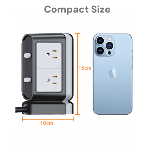 8 power extension vertical socket with 3USB switch indicator light desk desktop socket