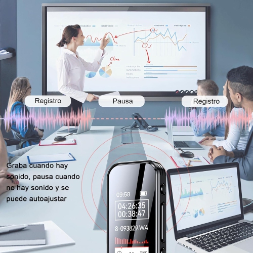 Digital Voice Recorder with Noise Reduction, Rechargeable Portable Voice Recorder, MP3 Player with Speaker Function-32GB