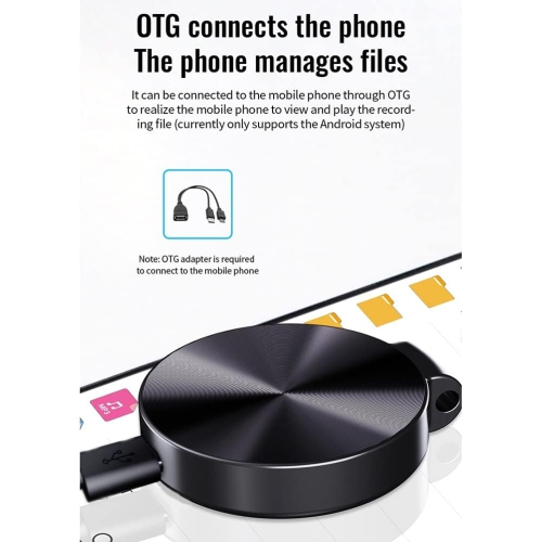 High-definition noise reduction voice recorder, one-click recording for conferences and classes, portable voice-controlled voice recorder for