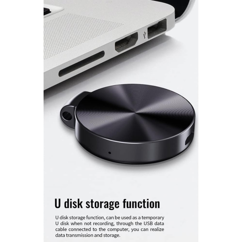 High-definition noise reduction voice recorder, one-click recording for conferences and classes, portable voice-controlled voice recorder for