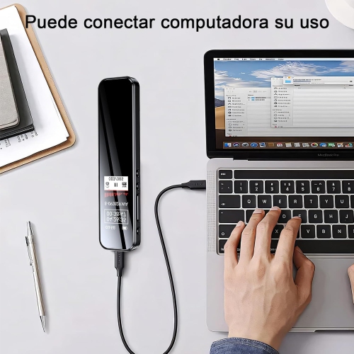 Digital Voice Recorder with Noise Reduction, Rechargeable Portable Voice Recorder, MP3 Player with Speaker Function-16GB