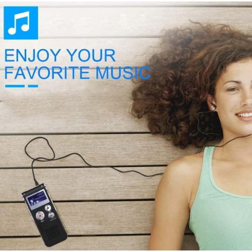 Enregistreur vocal Lecteur MP3 numérique intelligent avec fonction haut-parleur externe, enregistreur vocal — 8 Go