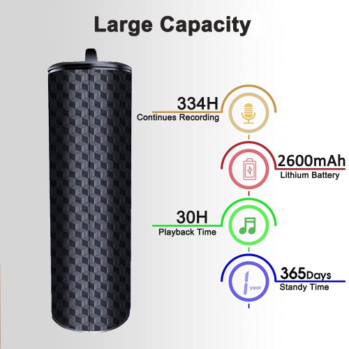 Enregistreur magnétique avec enregistreur de vol de longue durée pour les cours, les réunions d'affaires, l'enregistreur intelligent à commande