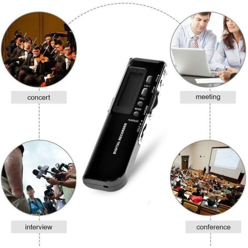 Digital Voice Recorder, Professional 8GB Digital Voice Recorder with MP3 Player, HD Voice Recorder, Dual Noise Cancelling Microphones and LCD Screen