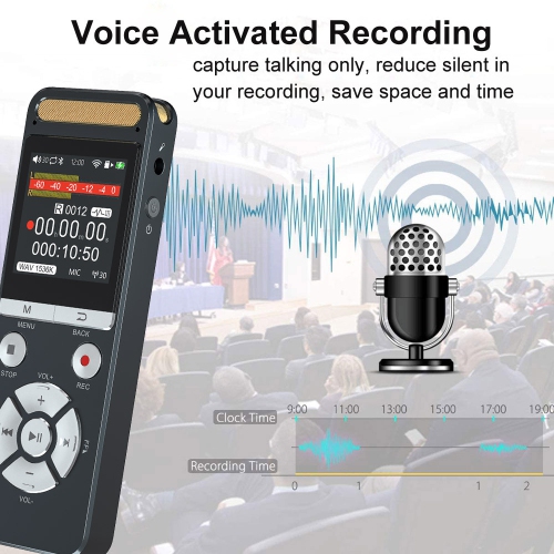 9216Kbps digital recorder - noise reduction recorder, voice-activated recorder, with playback noise reduction function -256GB