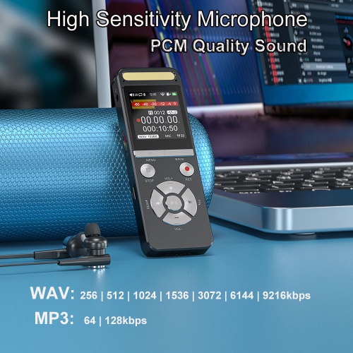 9216Kbps digital recorder - noise reduction recorder, voice-activated recorder, with playback noise reduction function -256GB