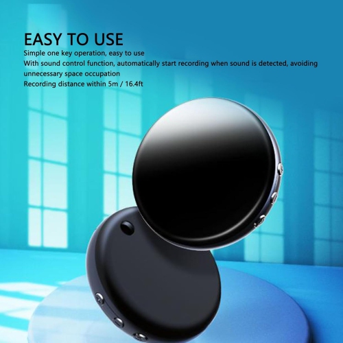 Pocket recorder, HiFi MP3 player, single-touch recording, multi-function voice control, wide standby magnetic portable conference recorder--8GB