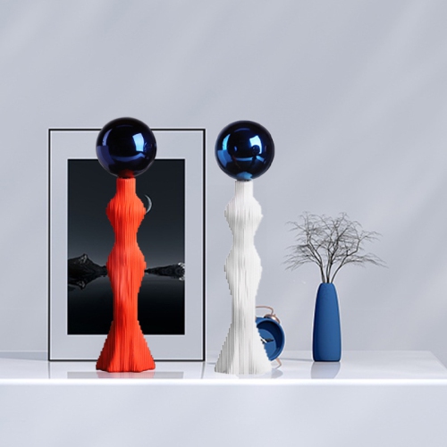 Abstract girl light luxury modern resin sculpture handmade refined art ornaments hotel bar study room decoration housewarming holiday gift selection