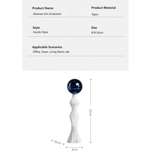 Abstract girl light luxury modern resin sculpture handmade refined art ornaments hotel bar study room decoration housewarming holiday gift selection