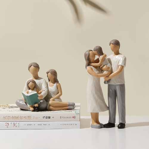 Resin figure ornaments | Living room and study room decorative sculptures | Dust-proof and easy to clean | Art collection gift non-slip base non-slip