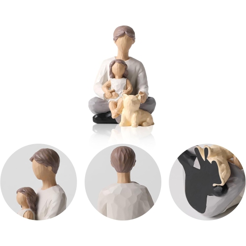 Resin figure ornaments | Living room and study room decorative sculptures | Dust-proof and easy to clean | Art collection gift non-slip base non-slip