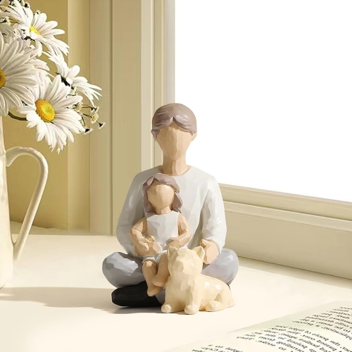 Resin figure ornaments | Living room and study room decorative sculptures | Dust-proof and easy to clean | Art collection gift non-slip base non-slip